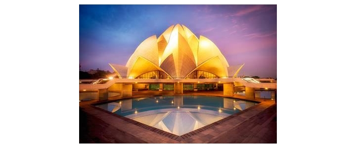 پاورپوینت معرفی معبد نیلوفر آبی هند (Lotus Temple)